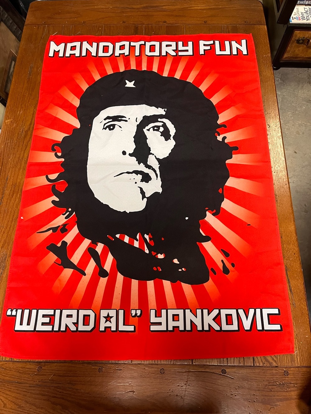 Weird Al Yankovic Concert Banner approximately 26 inches wide by 38 inches long